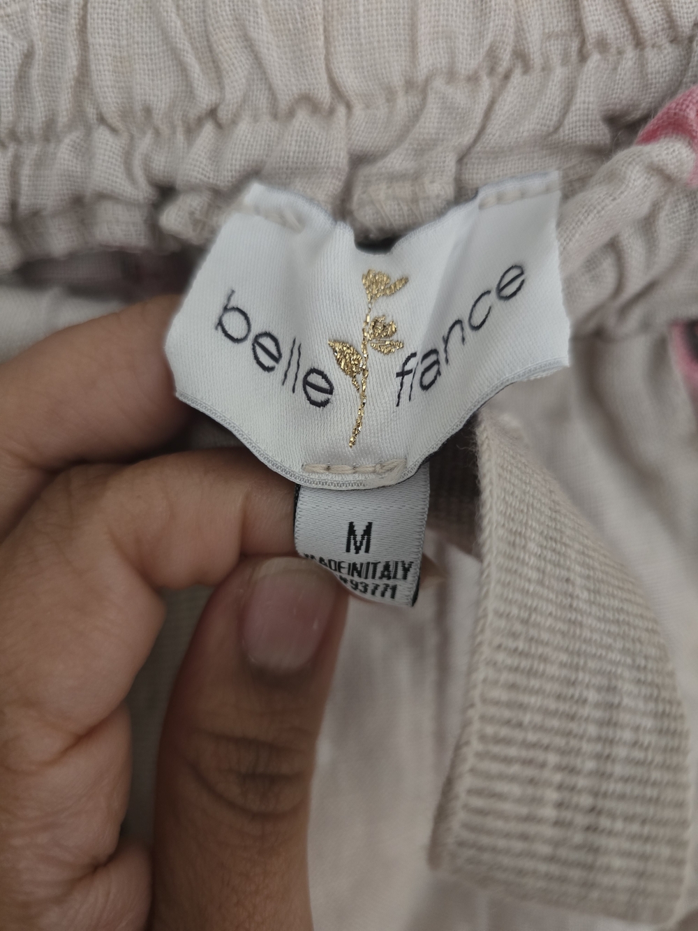 Belle France Floral Linen Pants - Picture 7 of 8